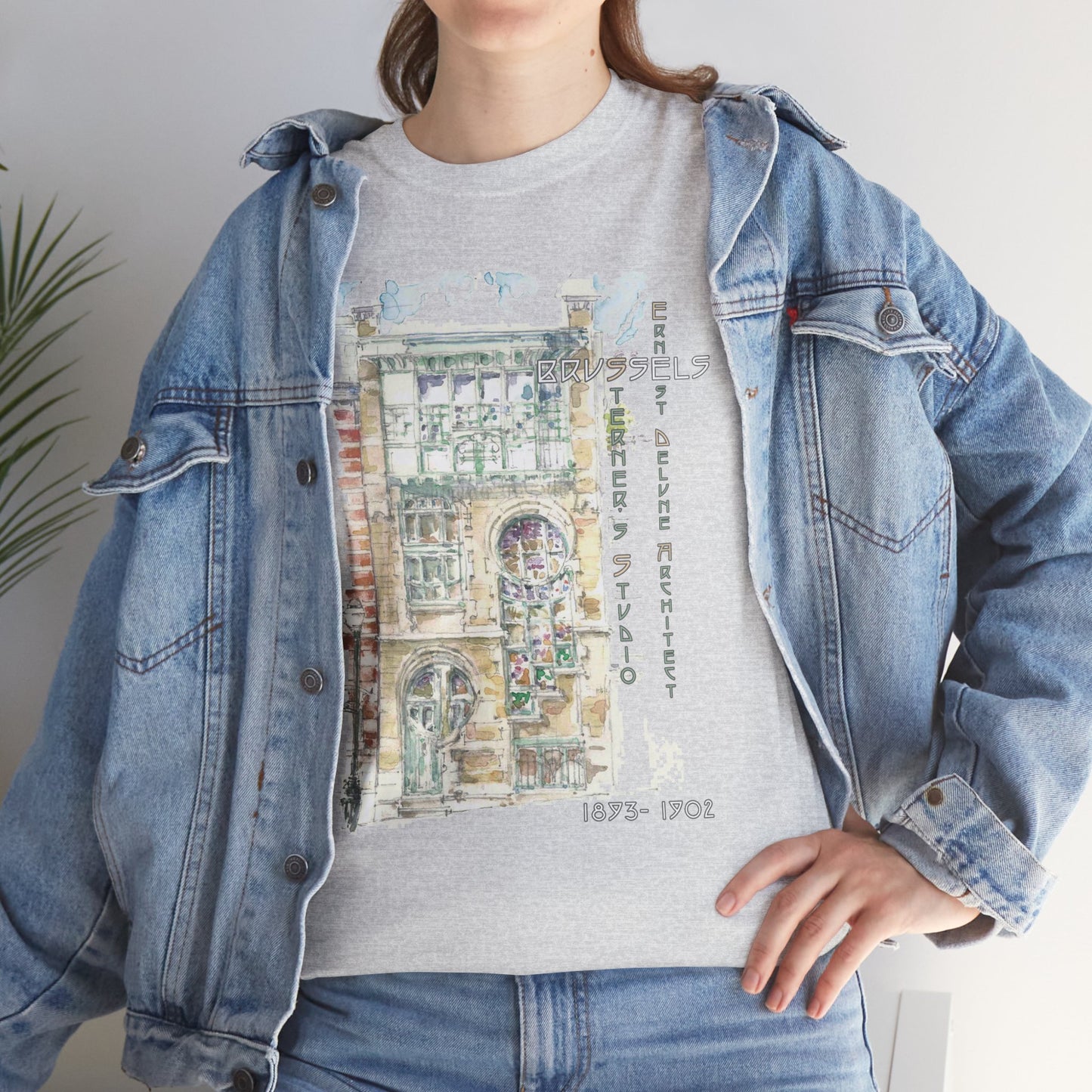 Brussel's Art-Nouveau-Inspired Unisex Crewneck T-shirt