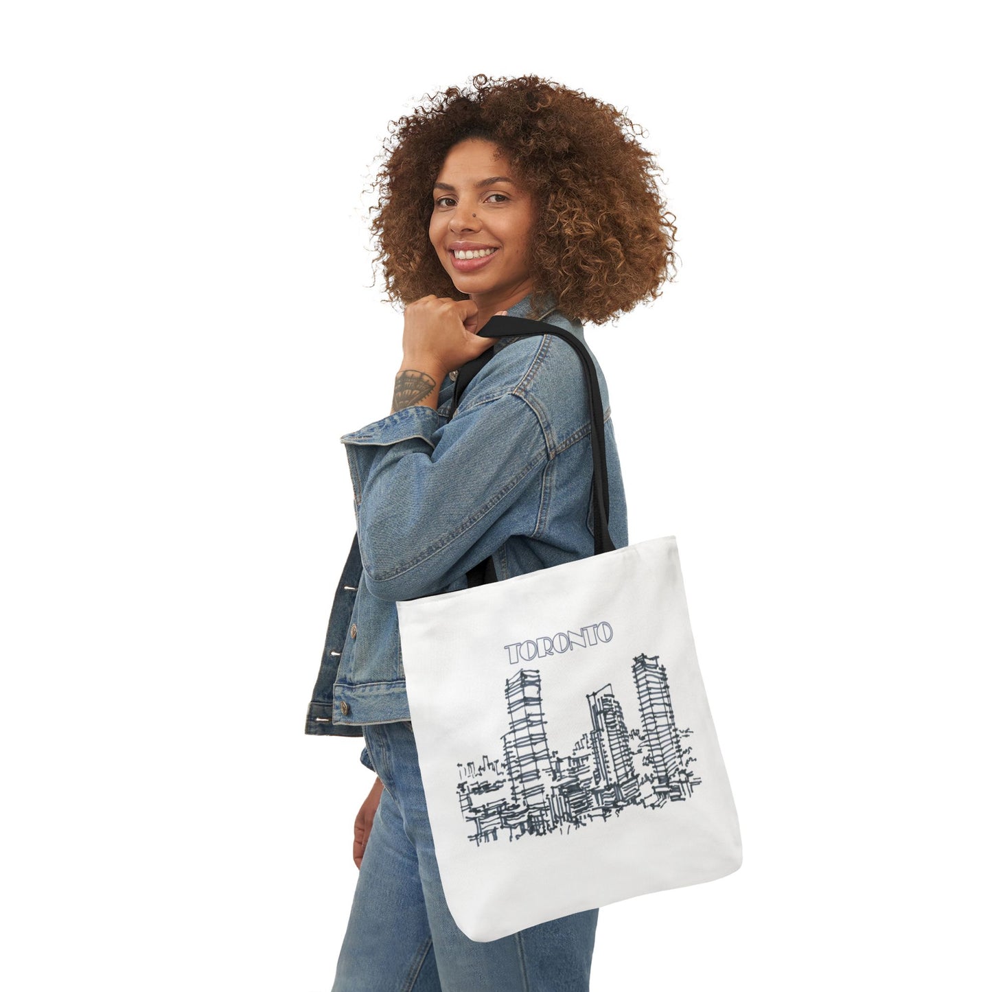 Toronto-inspired Tote Bag with 3-Color Straps