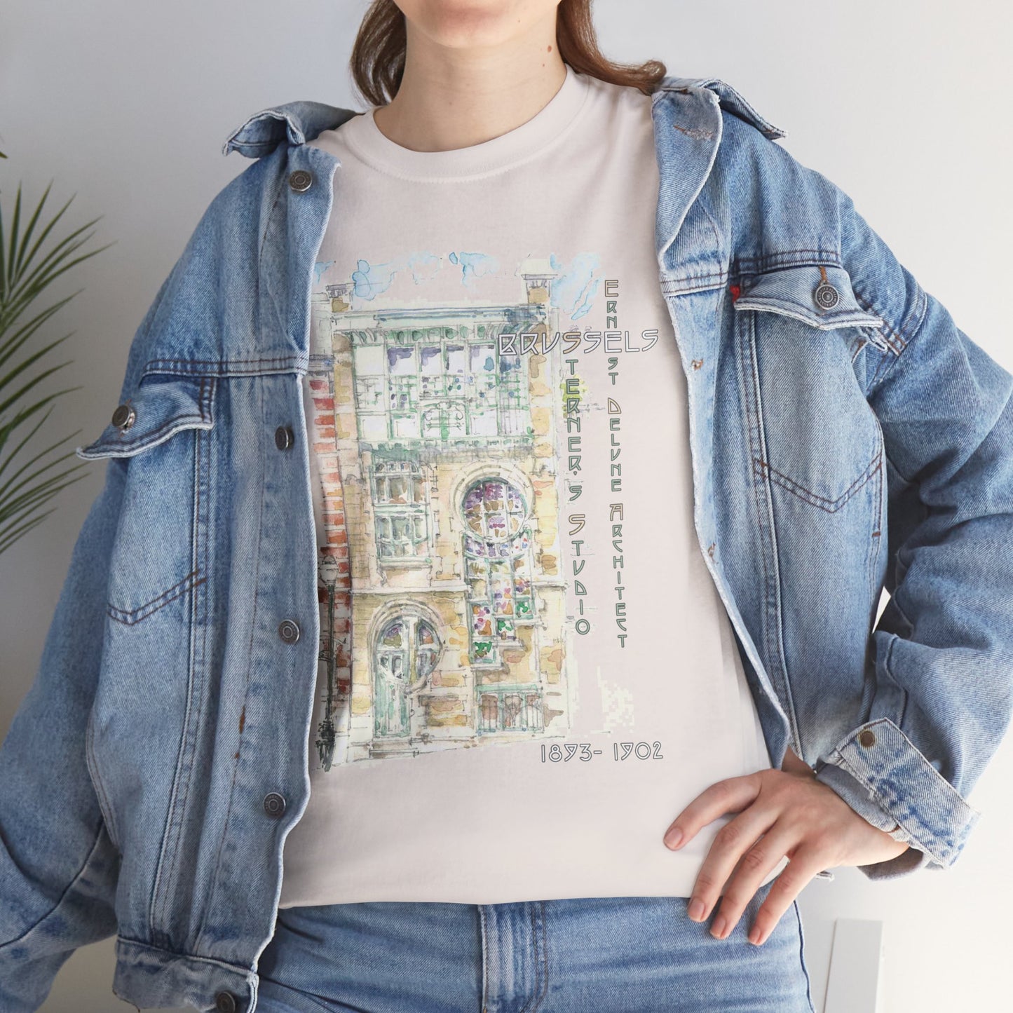 Brussel's Art-Nouveau-Inspired Unisex Crewneck T-shirt