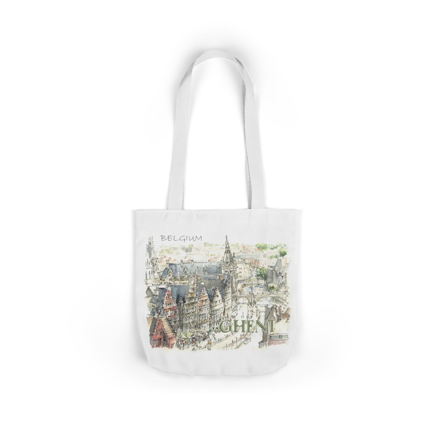 Ghent-inspired Tote Bag with 4-Color Straps