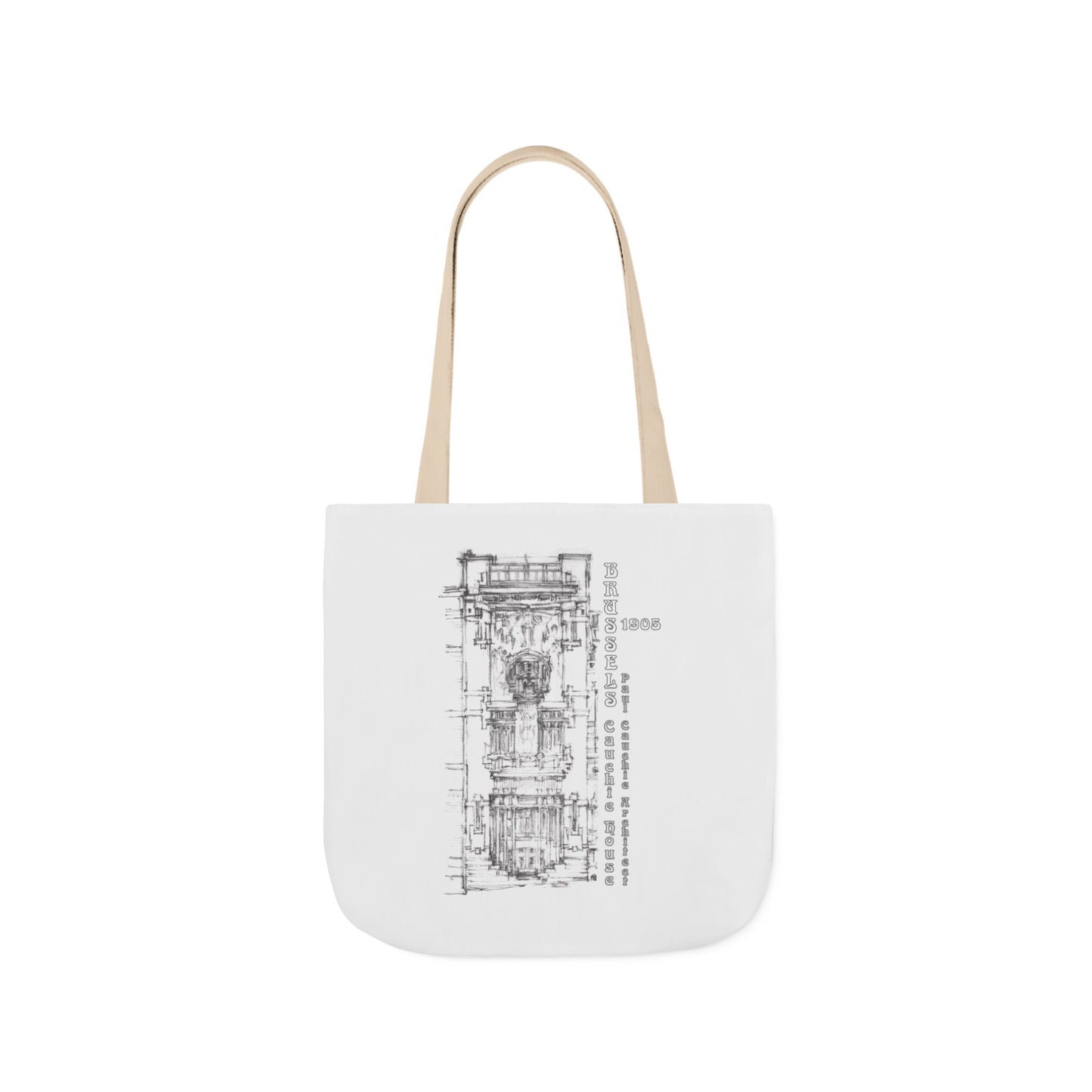 Brussel's Art-Nouveau-inspired Tote Bag with 5-Color Straps