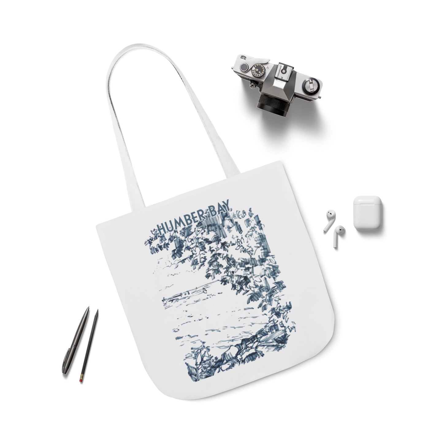 Toronto Humber Bay-inspired Tote Bag with 3-Color Straps