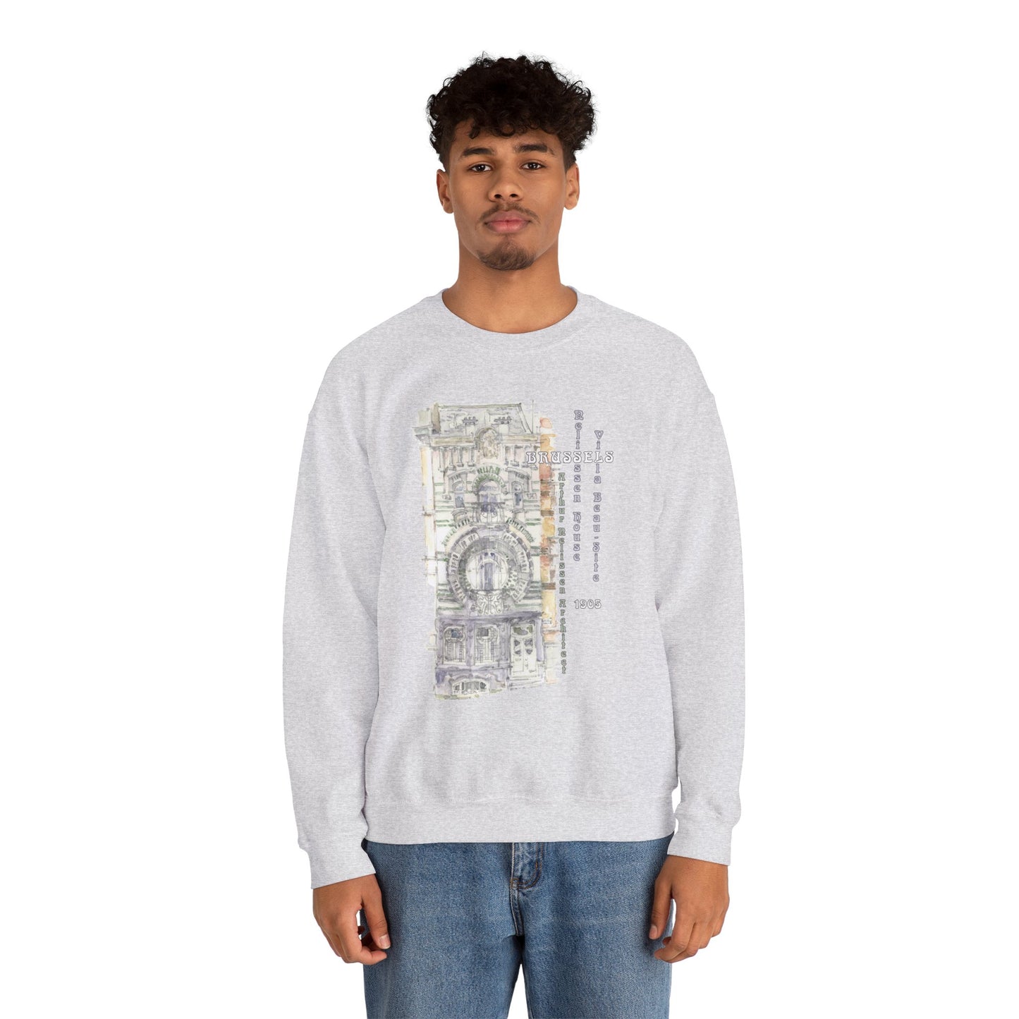 Brussel's Art-Nouveau-Inspired Unisex Crewneck Sweatshirt