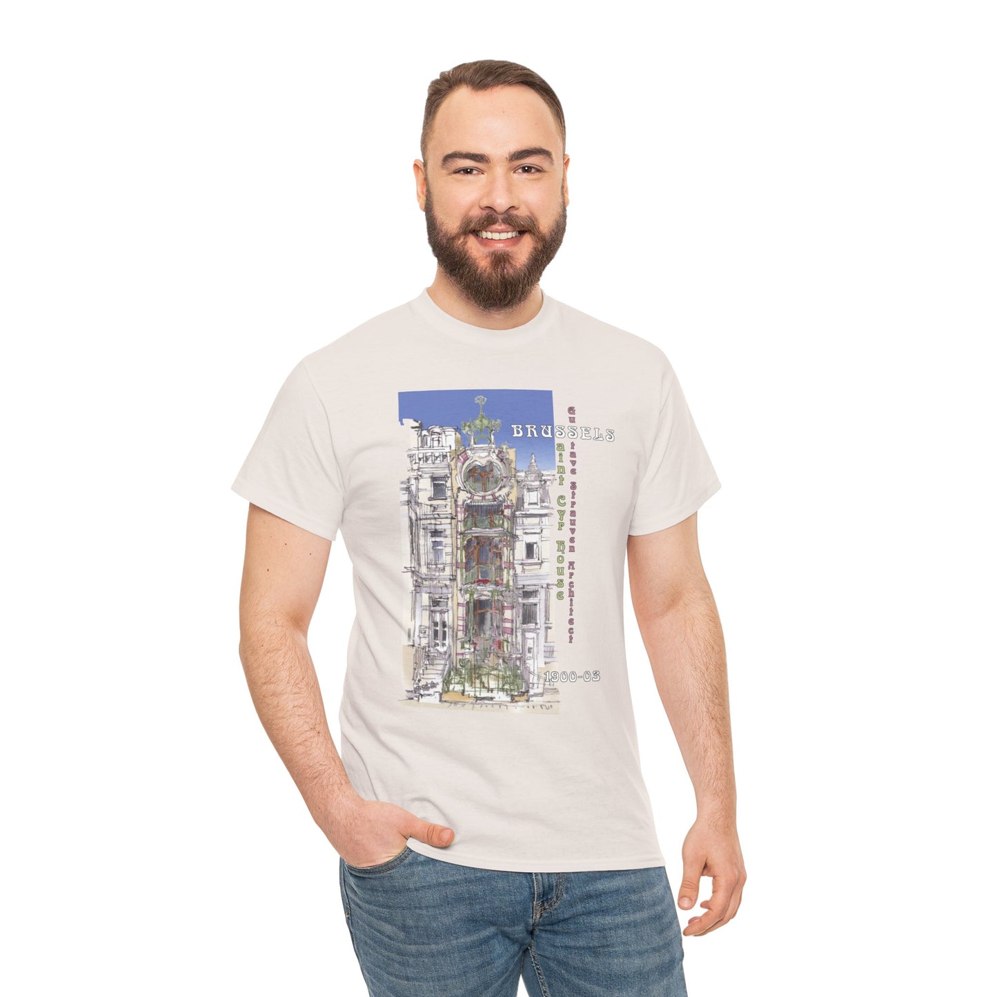 Brussel's Art-Nouveau-Inspired Unisex Crewneck T-shirt