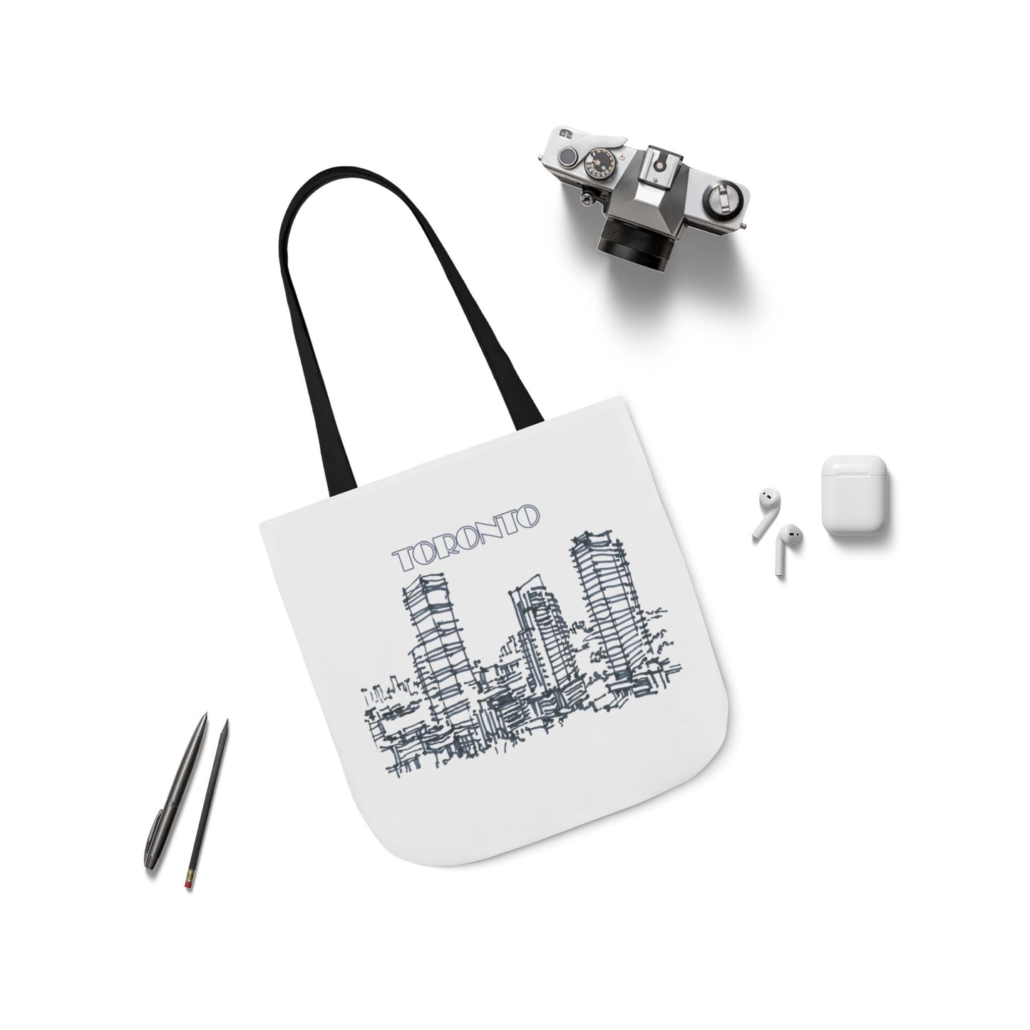 Toronto-inspired Tote Bag with 3-Color Straps