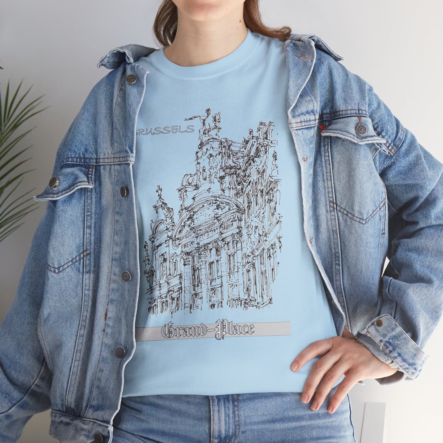 Brussel's Grand-Place-Inspired Unisex Crewneck T-shirt