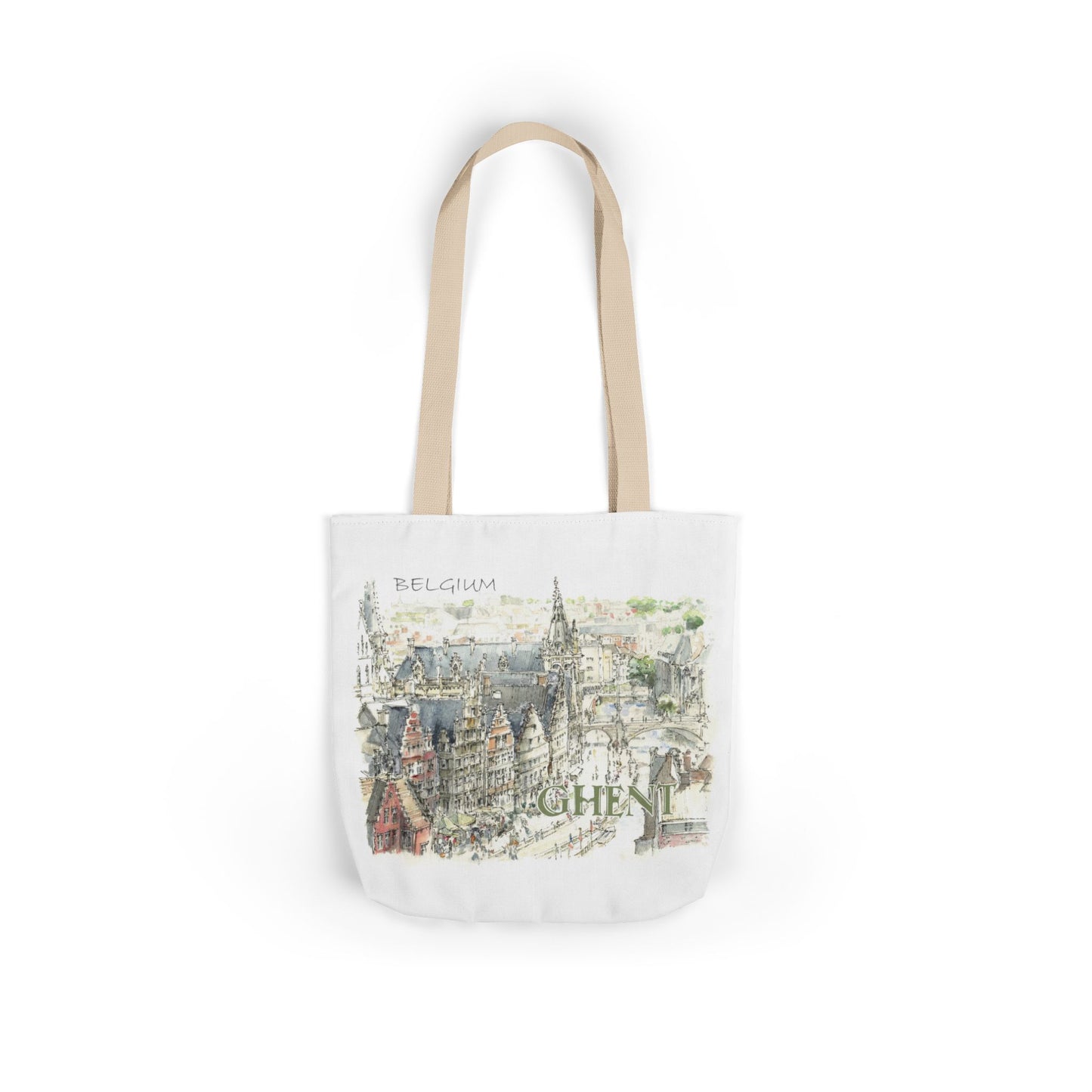 Ghent-inspired Tote Bag with 4-Color Straps