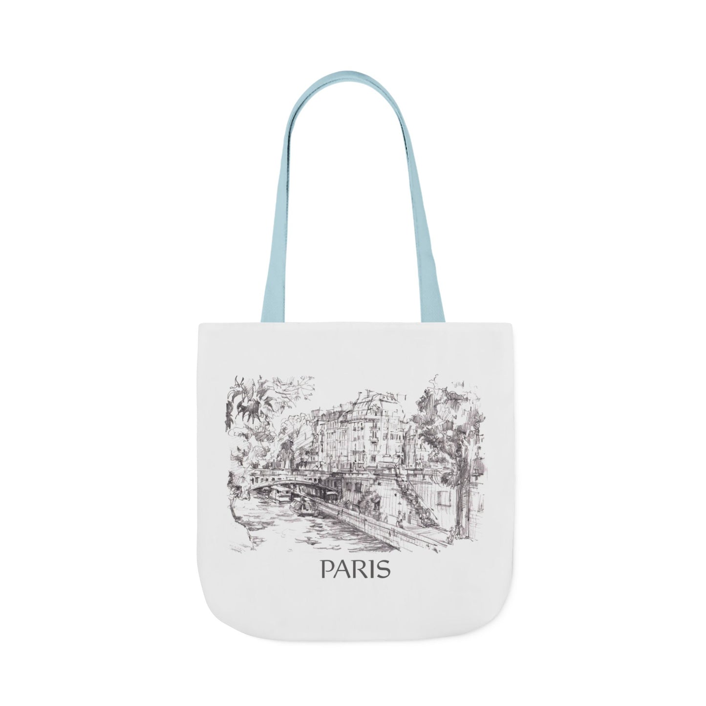 Paris-inspired Tote Bag with 5-Color Straps