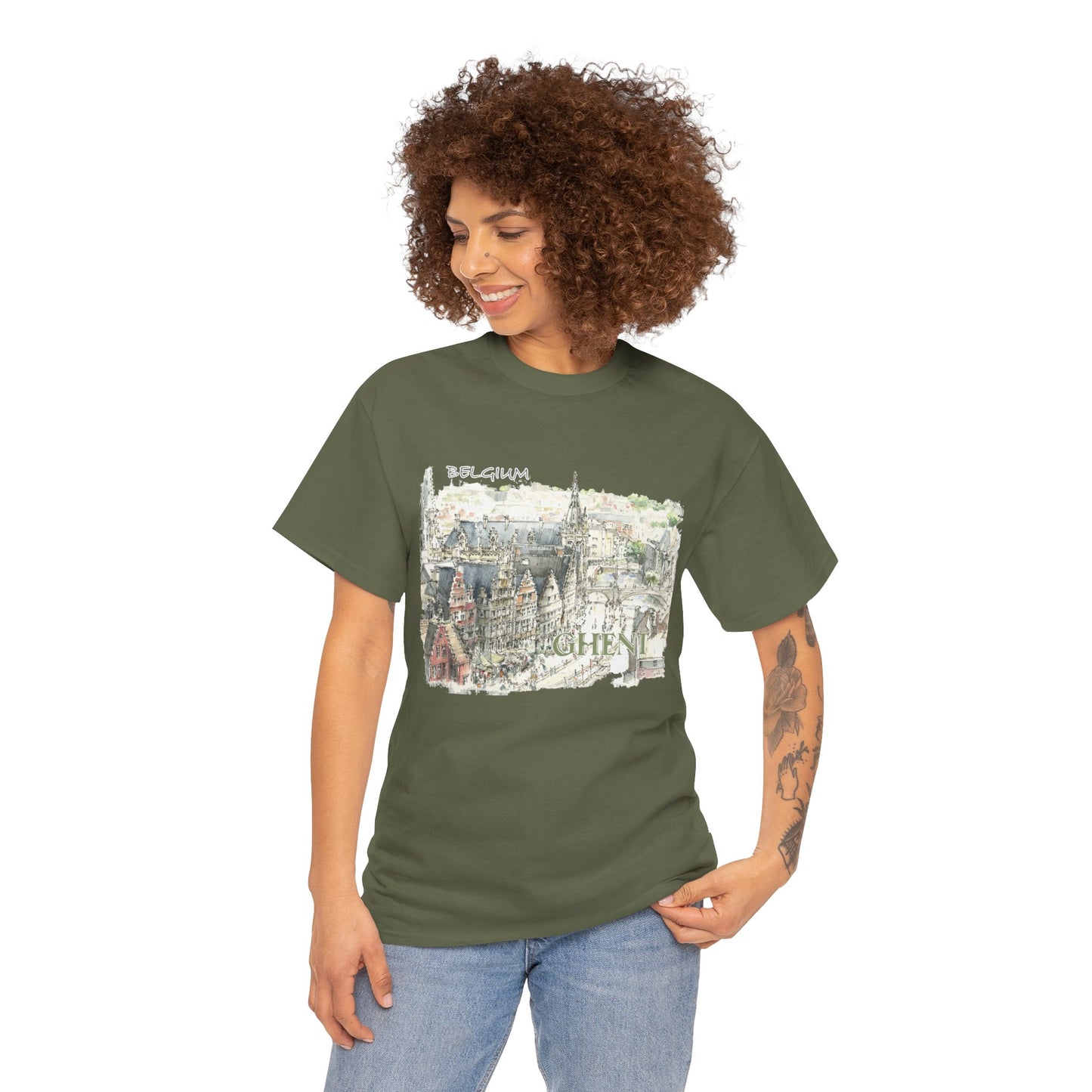Ghent-Inspired Unisex Crewneck T-shirt