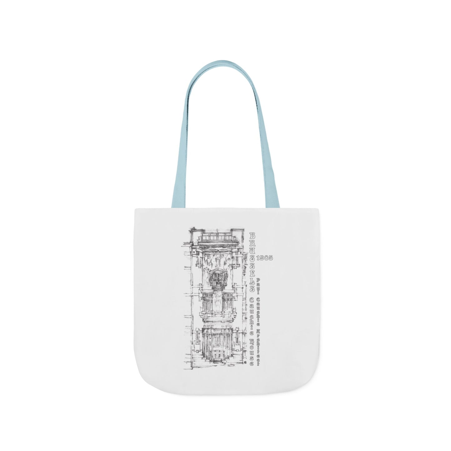 Brussel's Art-Nouveau-inspired Tote Bag with 5-Color Straps