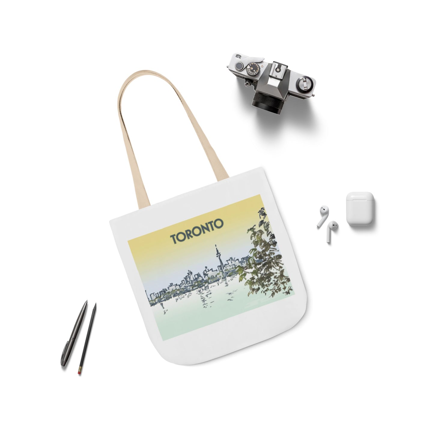 Toronto-inspired Tote Bag with 4-Color Straps