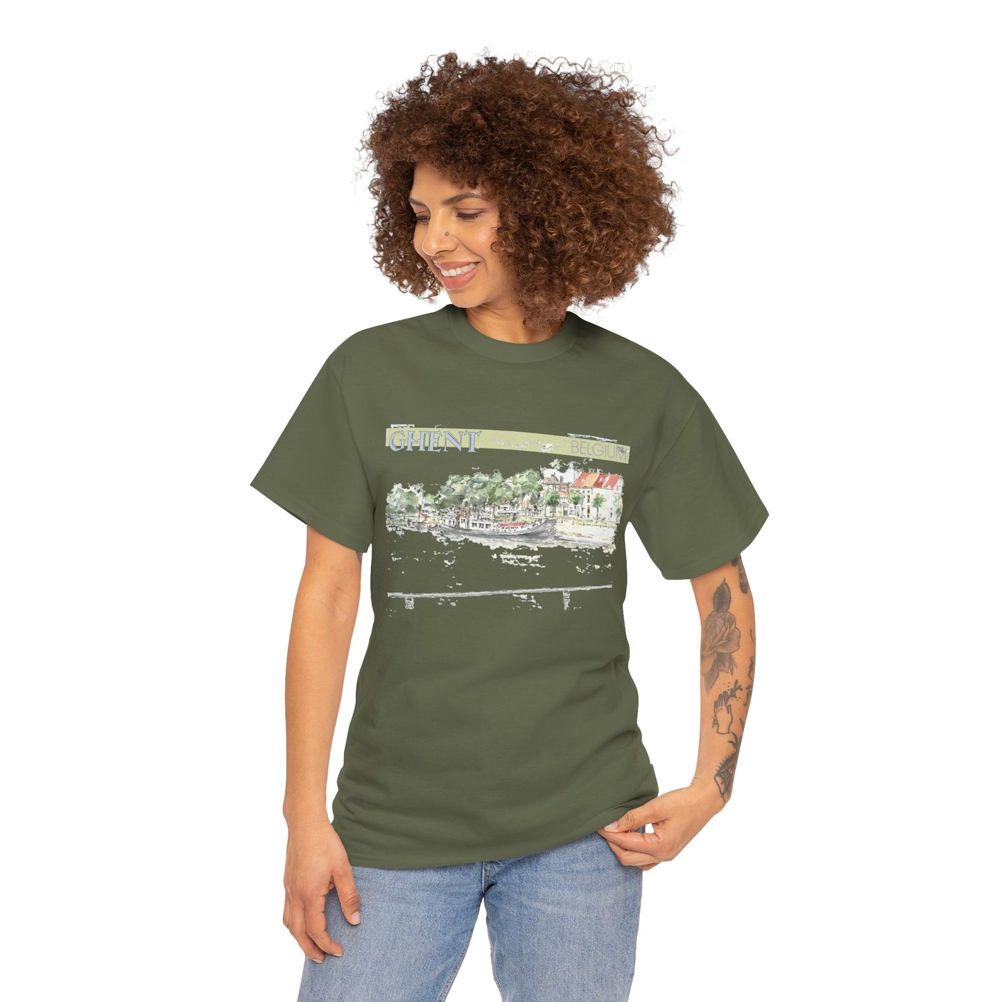 Ghent-Inspired Unisex Crewneck T-shirt