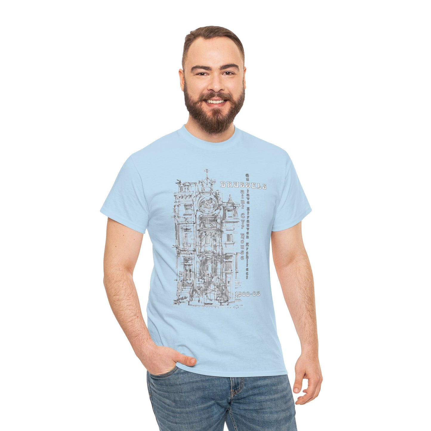Brussel's Art-Nouveau-Inspired Unisex Crewneck T-shirt