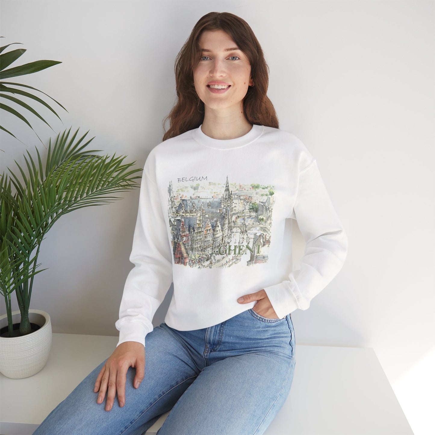 Ghent-Inspired Unisex Crewneck Sweatshirt