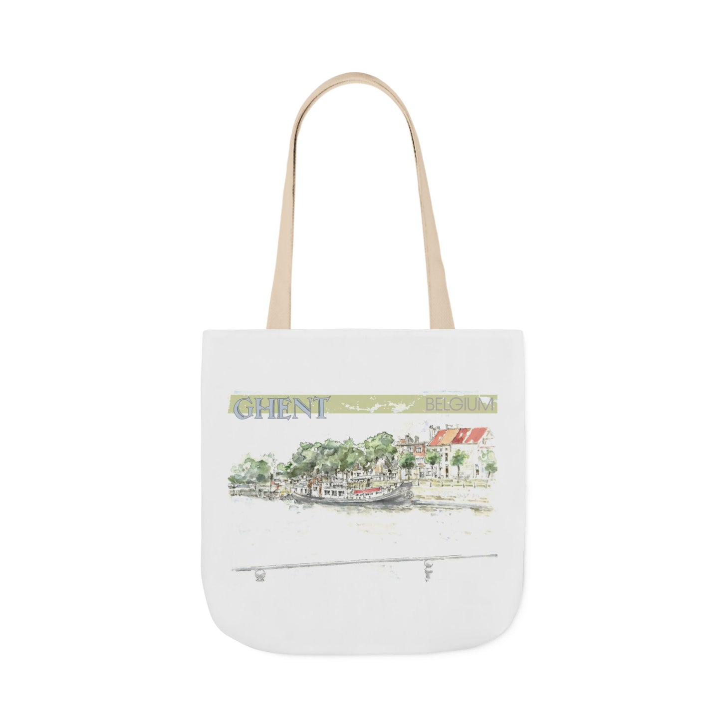 Ghent-inspired Tote Bag with 4-Color Straps