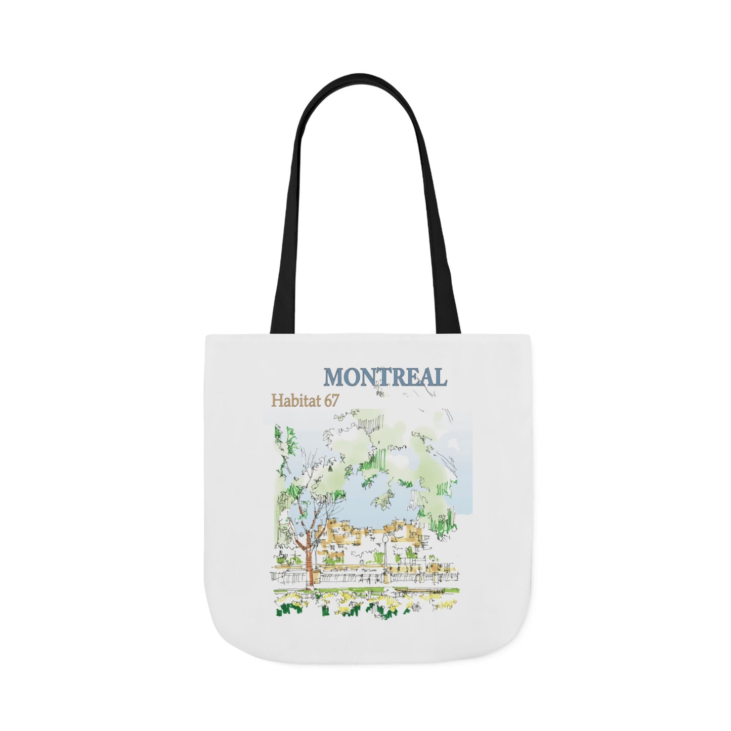 Montreal-inspired Tote Bag with 4-Color Straps