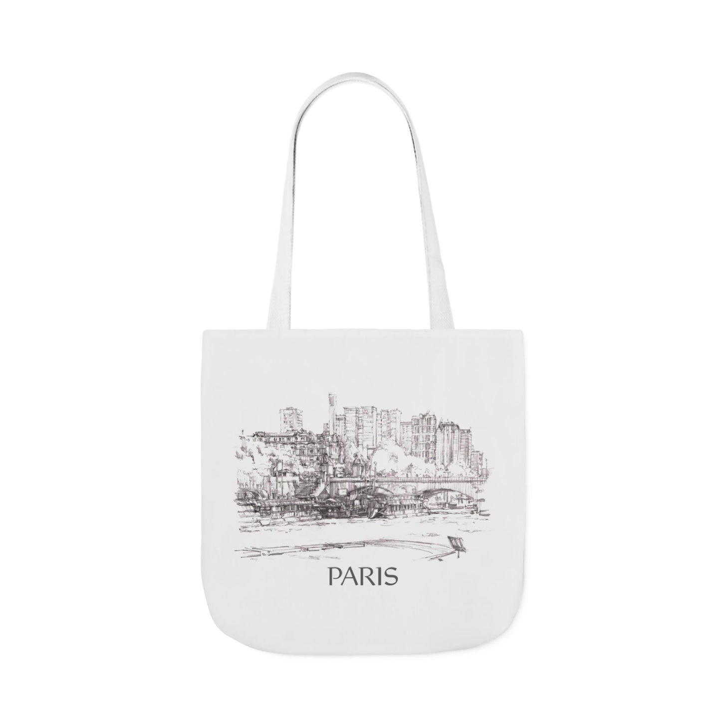 Paris-inspired Tote Bag with 5-Color Straps