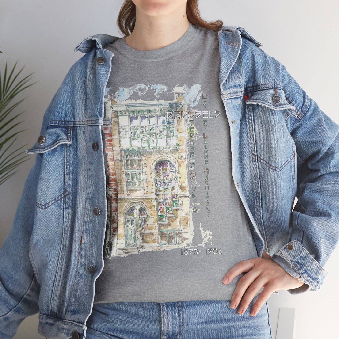 Brussel's Art-Nouveau-Inspired Unisex Crewneck T-shirt
