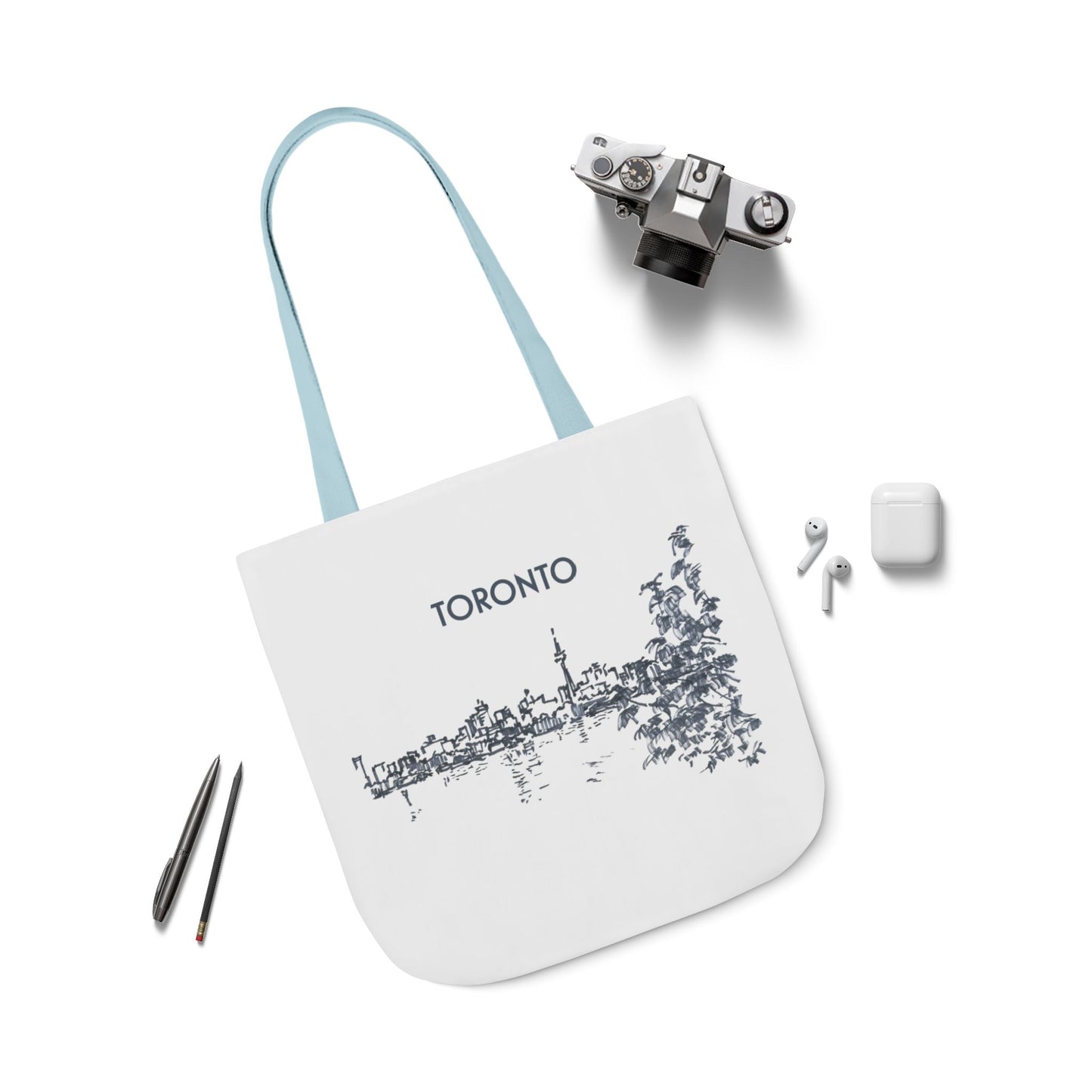 Toronto-inspired Tote Bag with 3-Color Straps