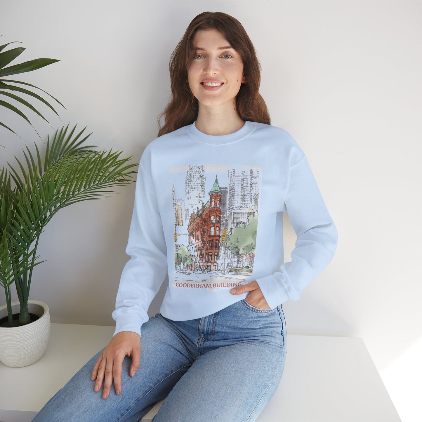 Gooderham building-Inspired Unisex Crewneck Sweatshirt