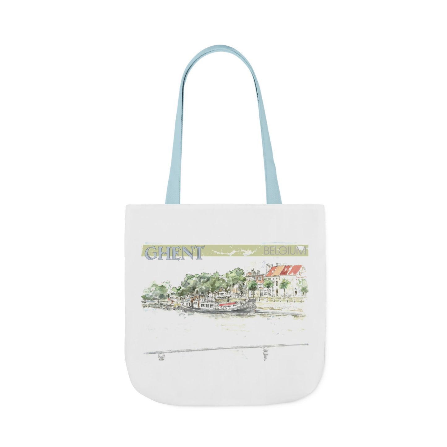 Ghent-inspired Tote Bag with 4-Color Straps