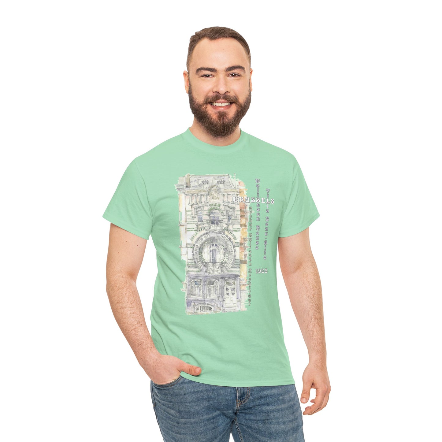 Brussel's Art-Nouveau-Inspired Unisex Crewneck T-shirt