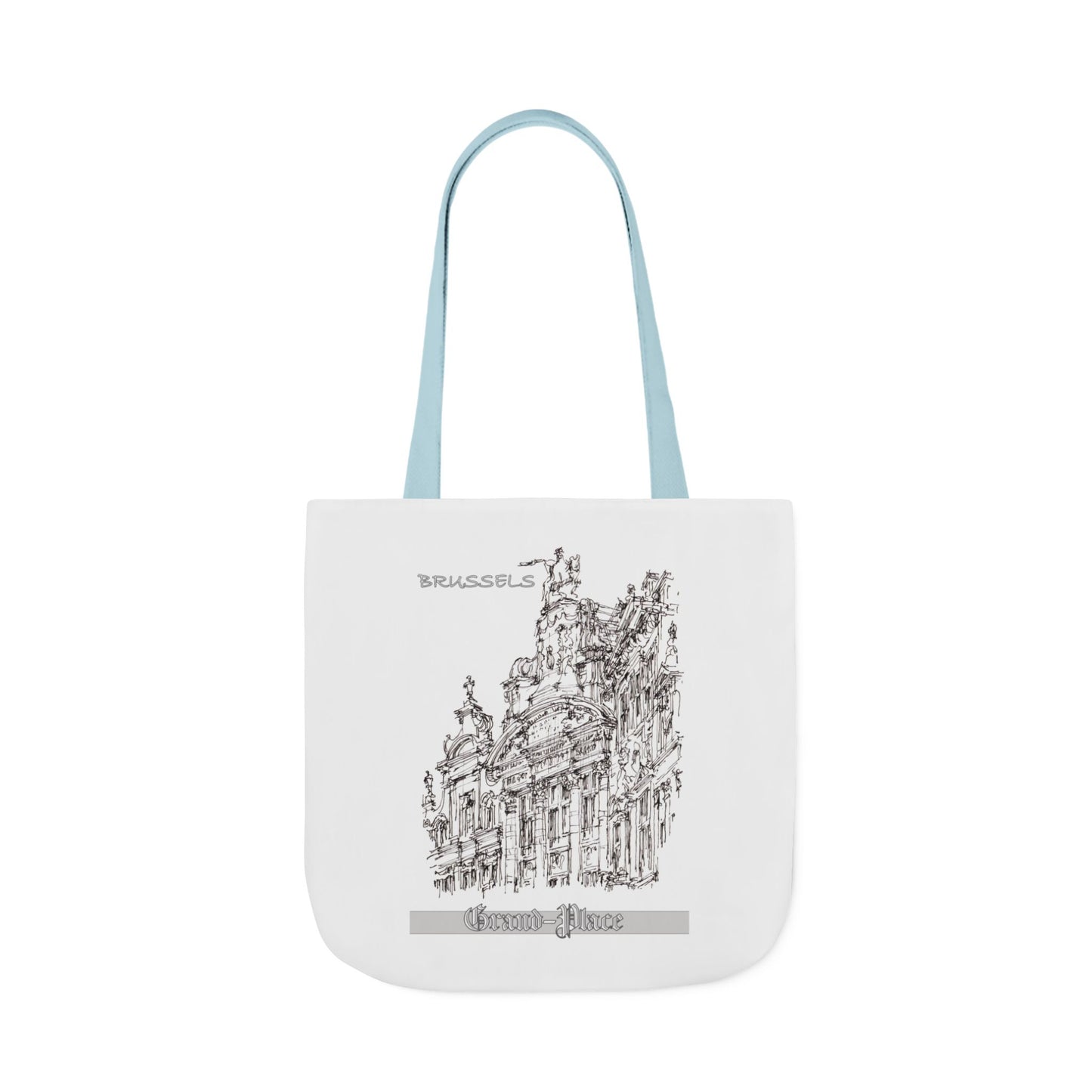 Brussel's Grand-Place-inspired Tote Bag with 4-Color Straps