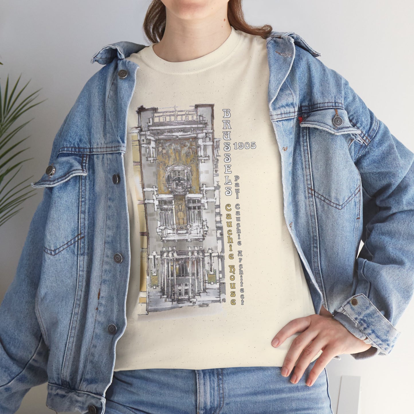 Brussel's Art-Nouveau-Inspired Unisex Crewneck T-shirt
