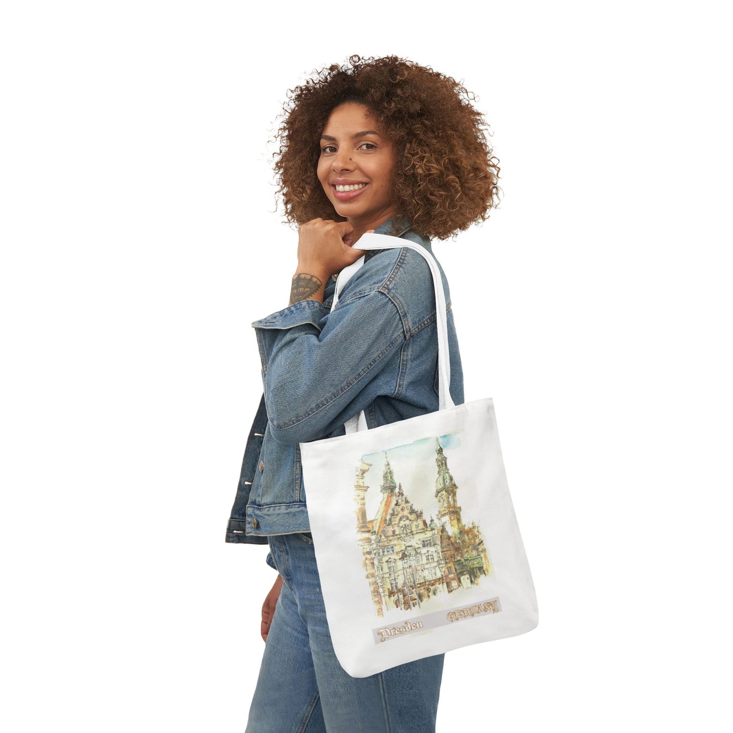 Dresden-inspired Tote Bag with 4-Color Straps