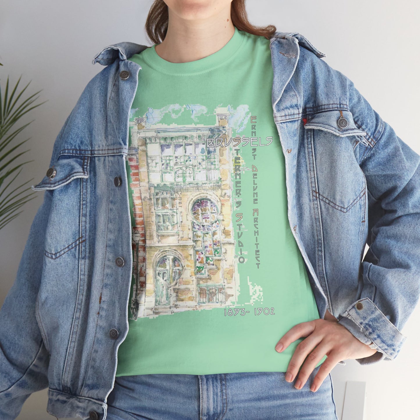 Brussel's Art-Nouveau-Inspired Unisex Crewneck T-shirt