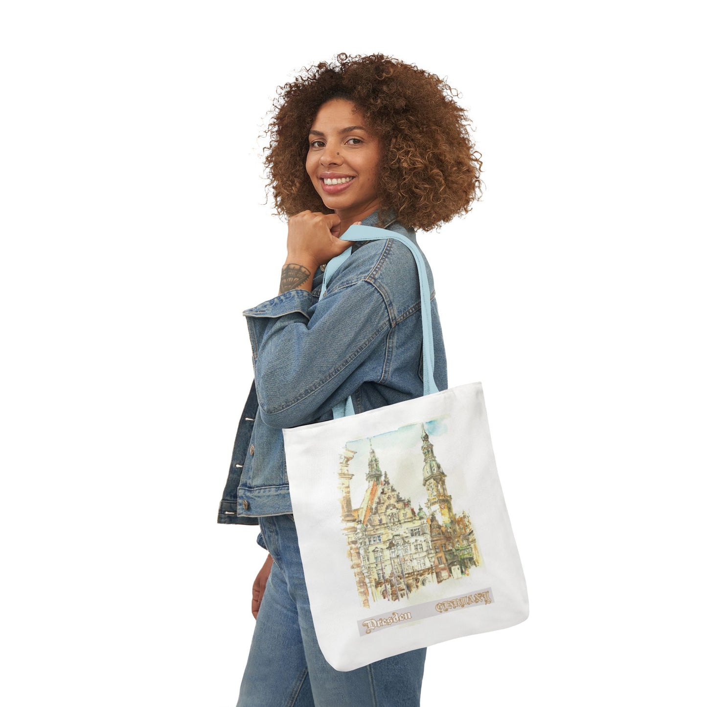 Dresden-inspired Tote Bag with 4-Color Straps