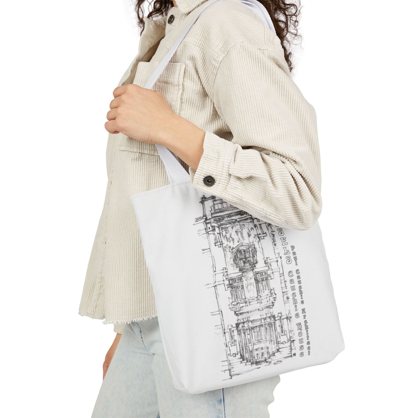 Brussel's Art-Nouveau-inspired Tote Bag with 5-Color Straps