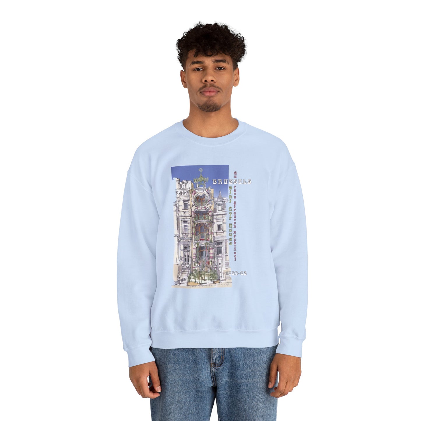 Brussel's Art-Nouveau-Inspired Unisex Crewneck Sweatshirt