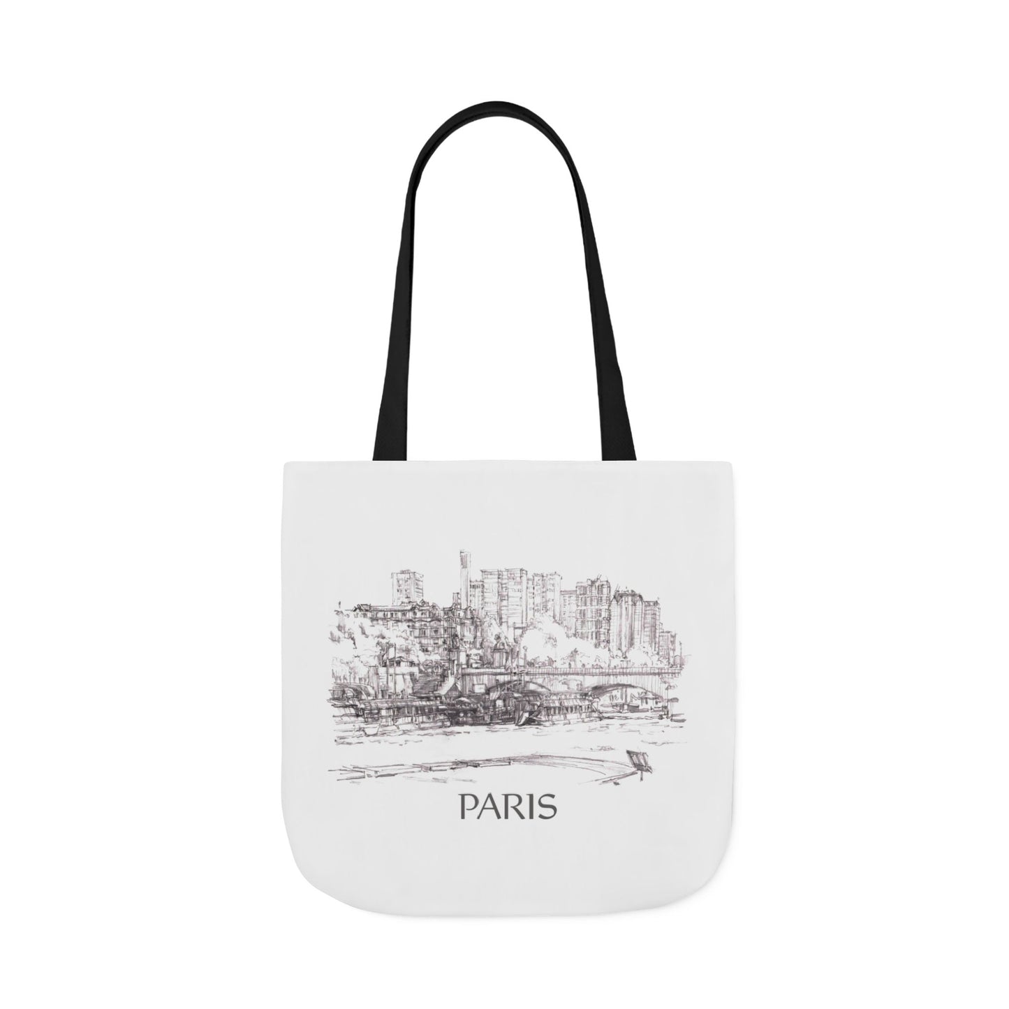 Paris-inspired Tote Bag with 5-Color Straps