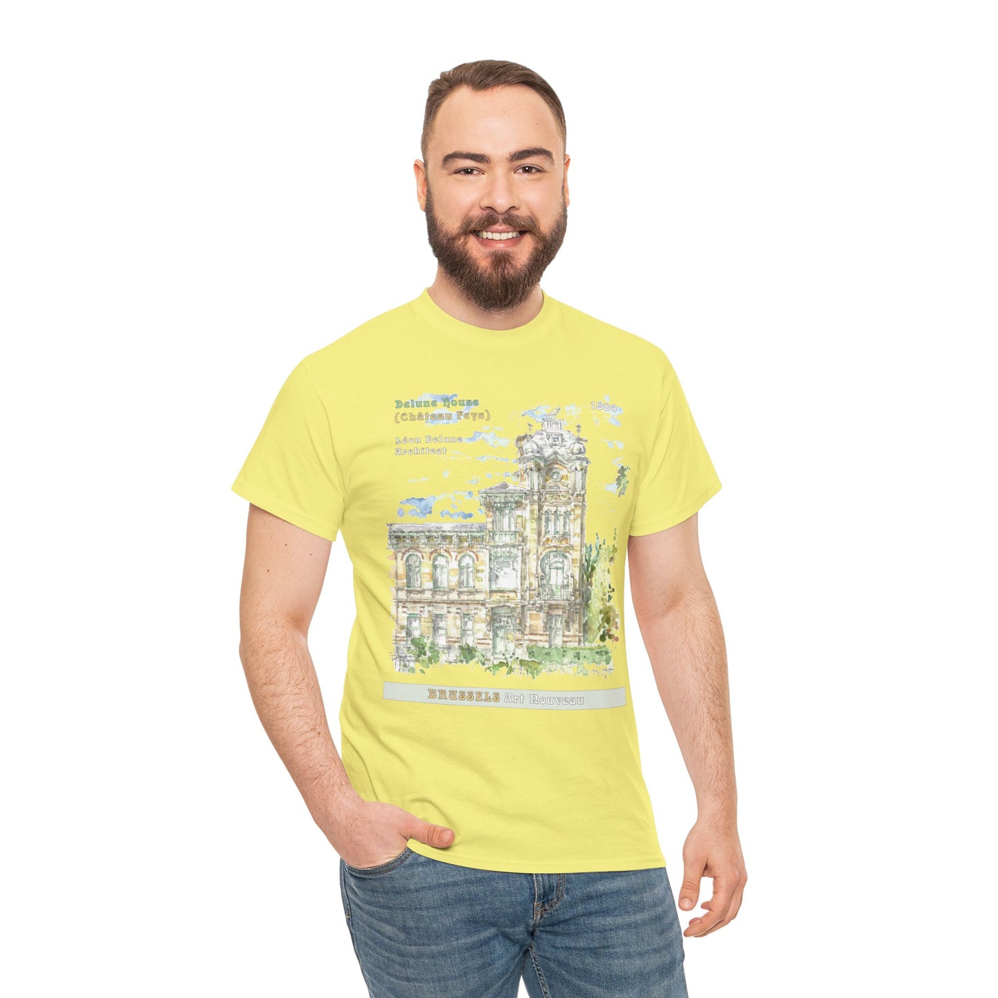 Brussel's Art-Nouveau-Inspired Unisex Crewneck T-shirt