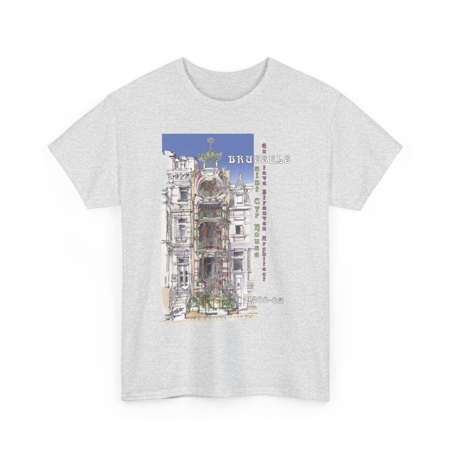 Brussel's Art-Nouveau-Inspired Unisex Crewneck T-shirt
