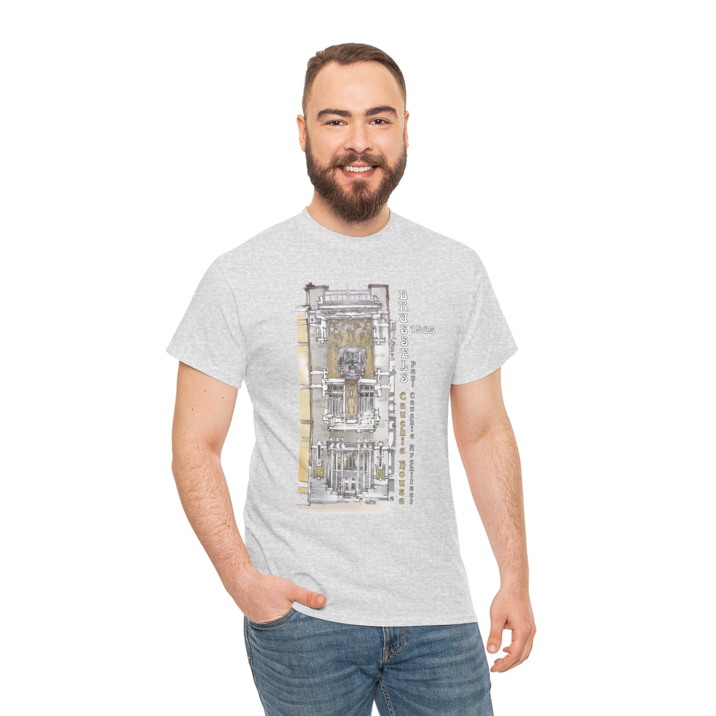 Brussel's Art-Nouveau-Inspired Unisex Crewneck T-shirt