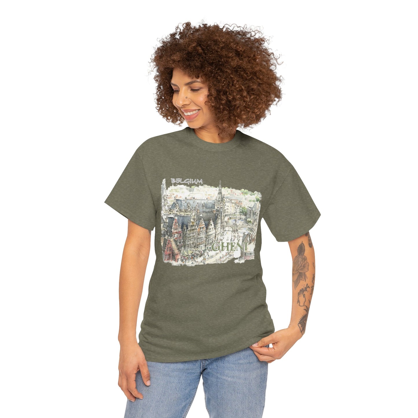 Ghent-Inspired Unisex Crewneck T-shirt