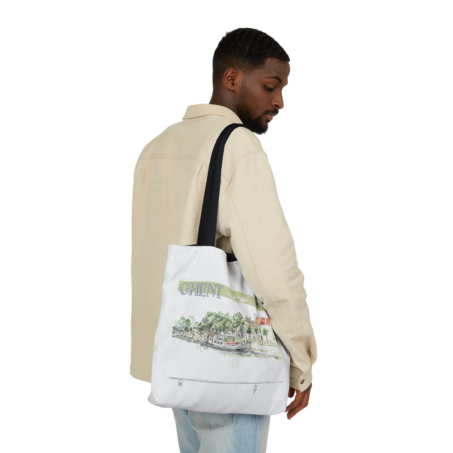 Ghent-inspired Tote Bag with 4-Color Straps