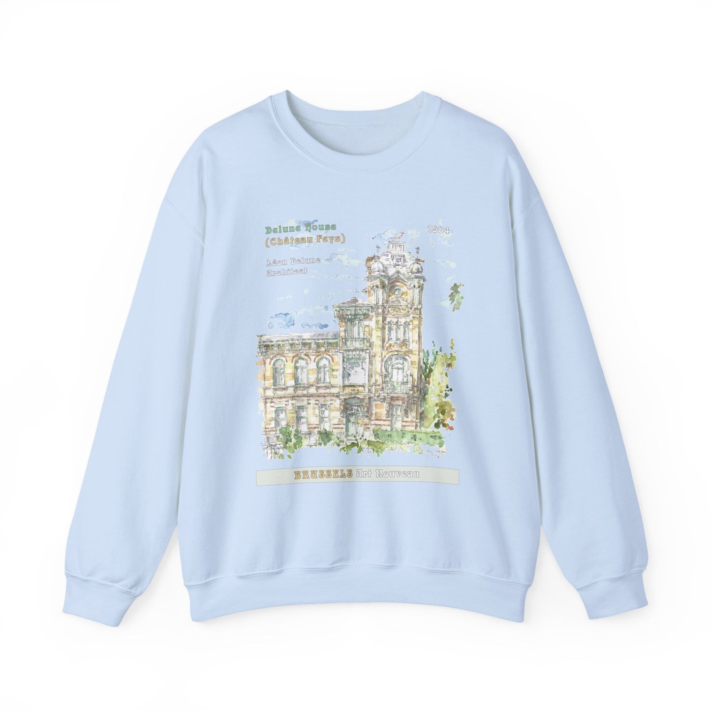 Brussel's Art-Nouveau-Inspired Unisex Crewneck Sweatshirt