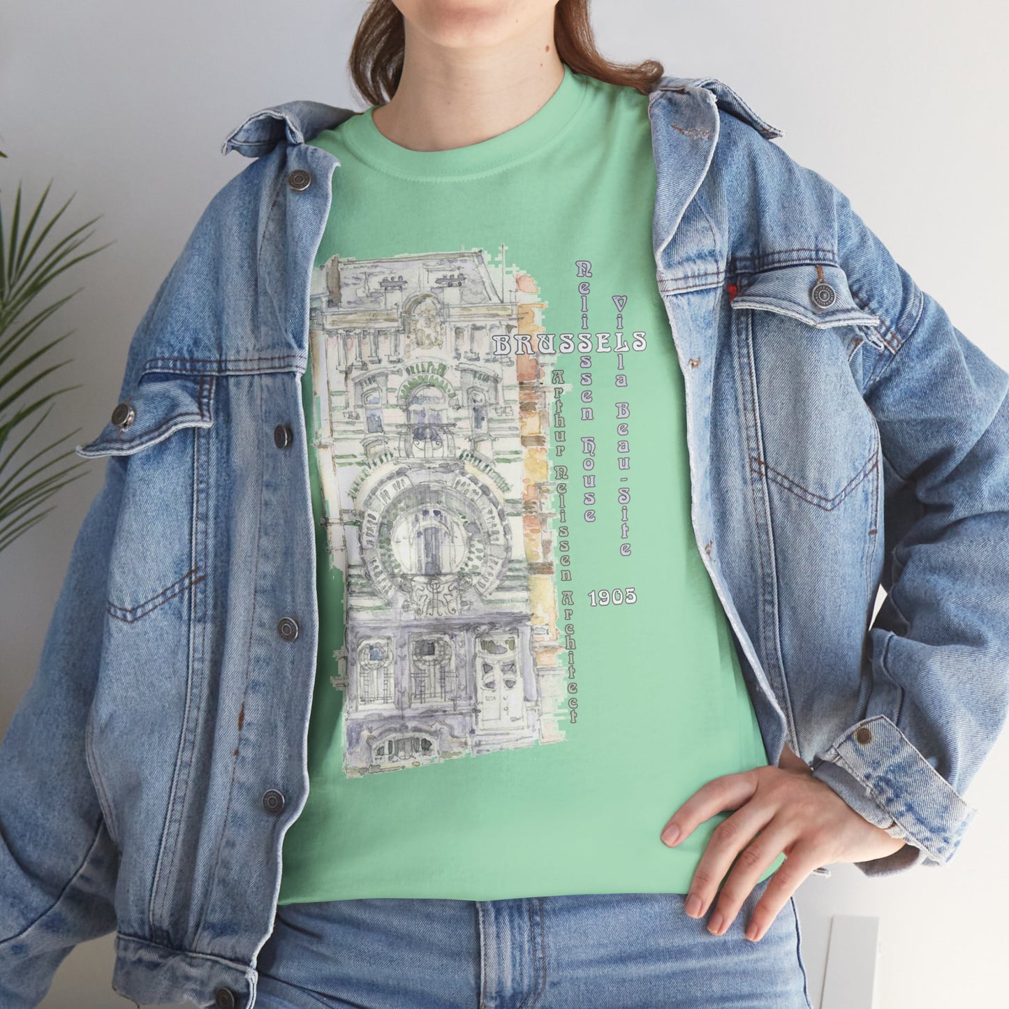 Brussel's Art-Nouveau-Inspired Unisex Crewneck T-shirt