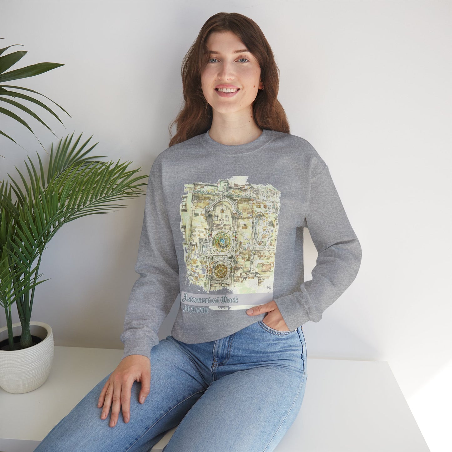Prague-Inspired Unisex Crewneck Sweatshirt