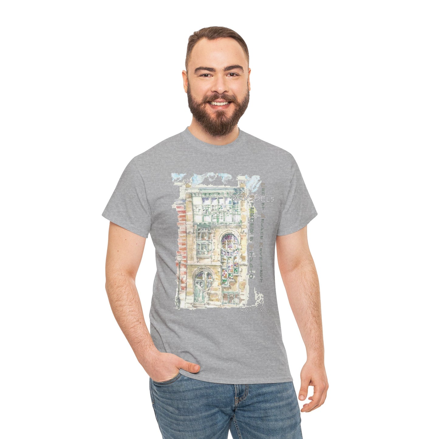 Brussel's Art-Nouveau-Inspired Unisex Crewneck T-shirt
