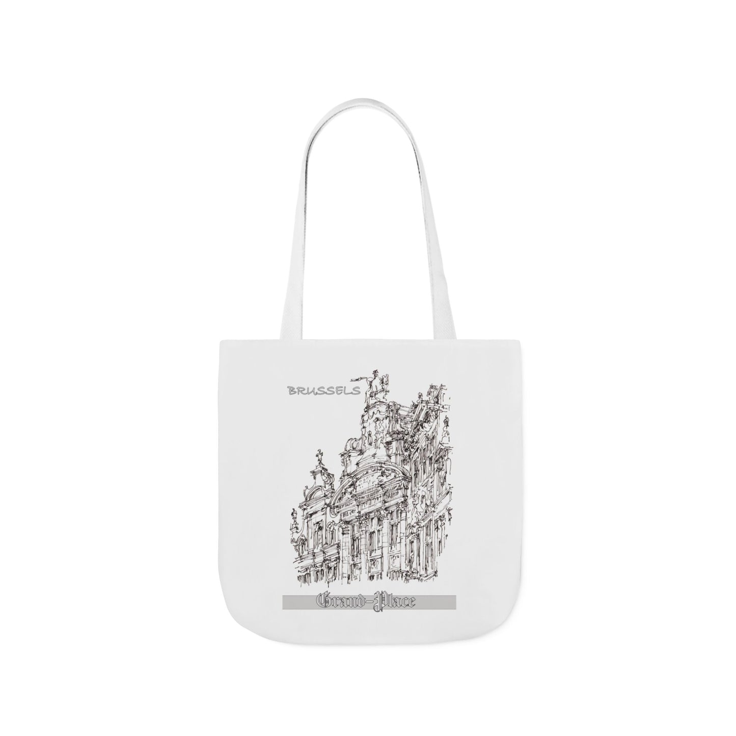 Brussel's Grand-Place-inspired Tote Bag with 4-Color Straps