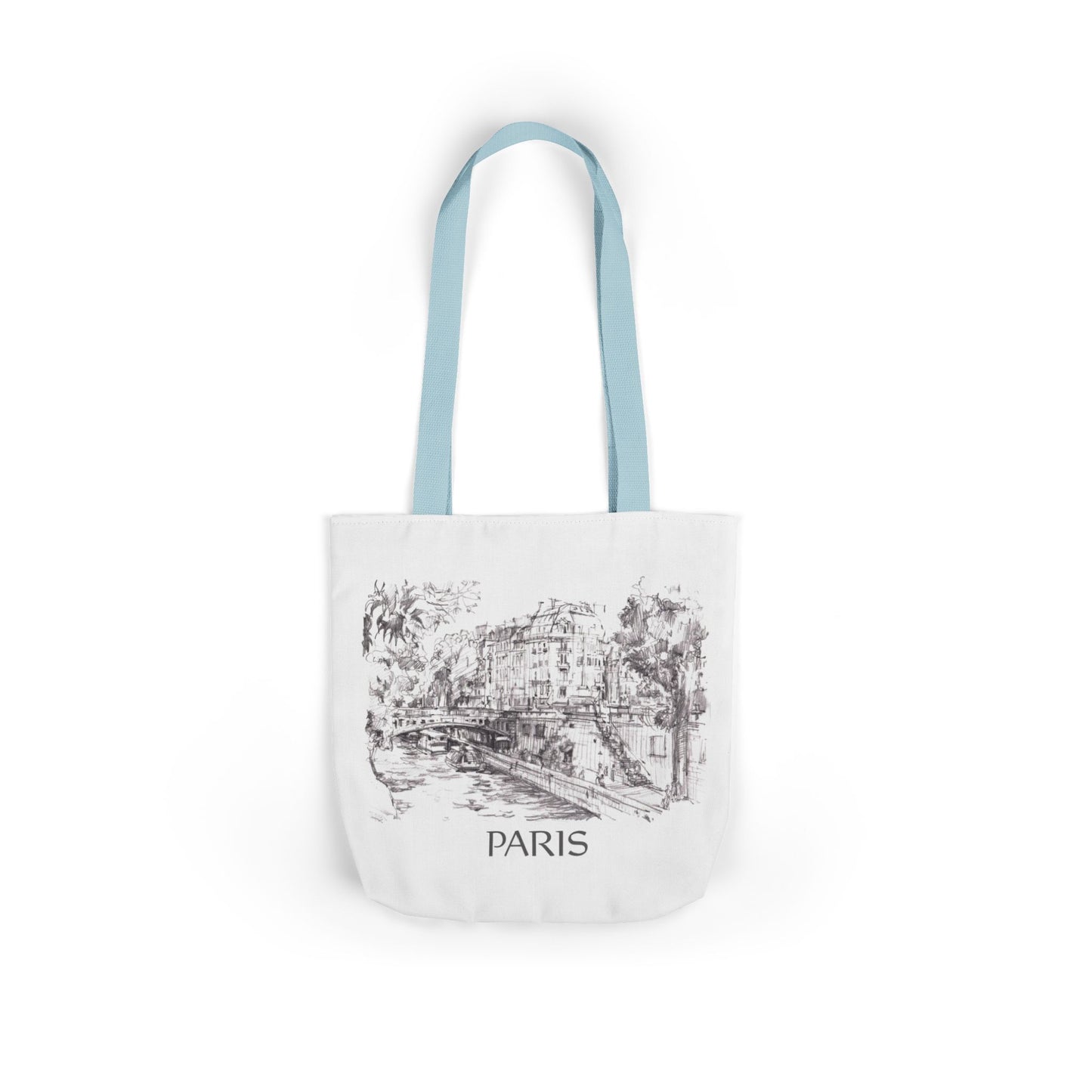 Paris-inspired Tote Bag with 5-Color Straps