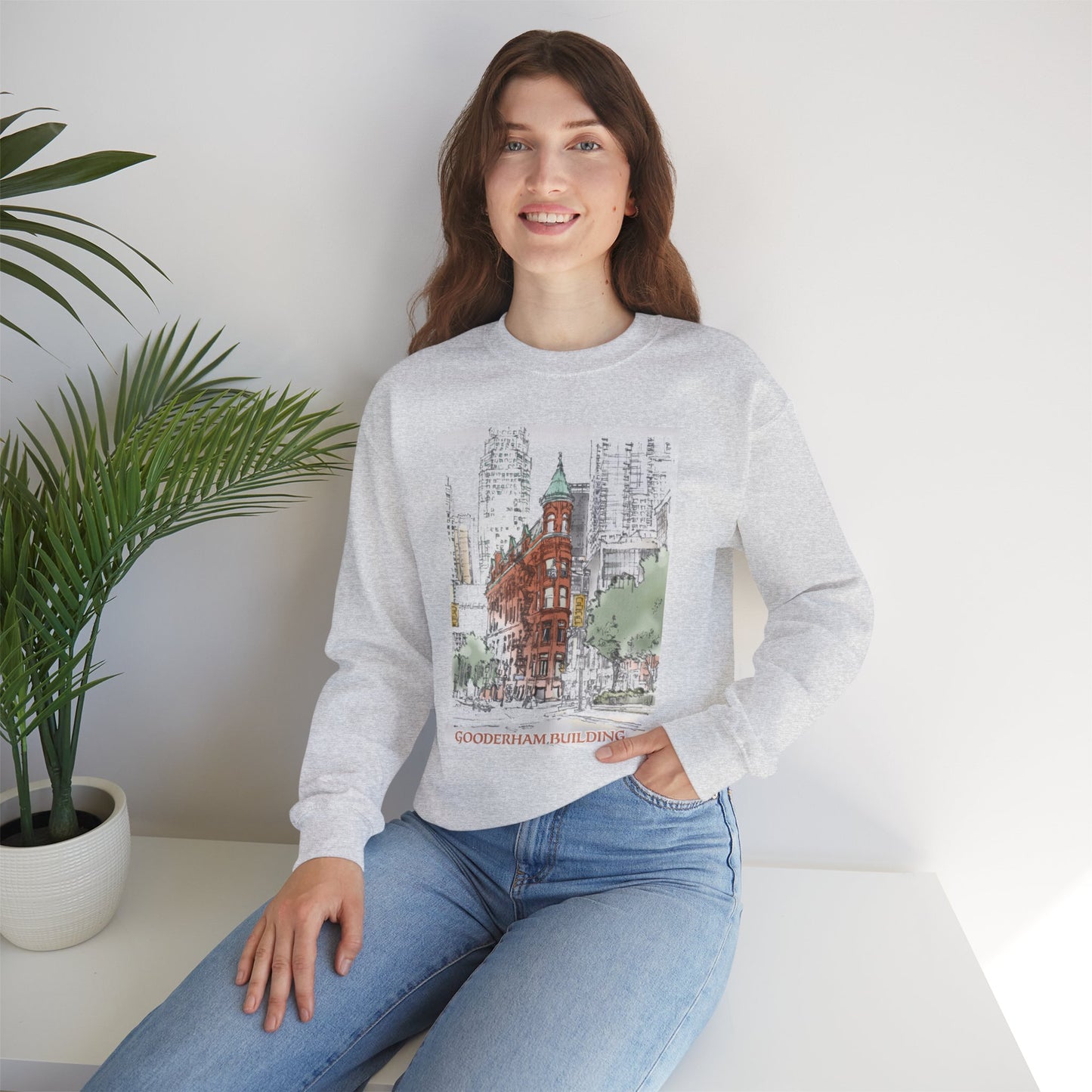 Gooderham building-Inspired Unisex Crewneck Sweatshirt