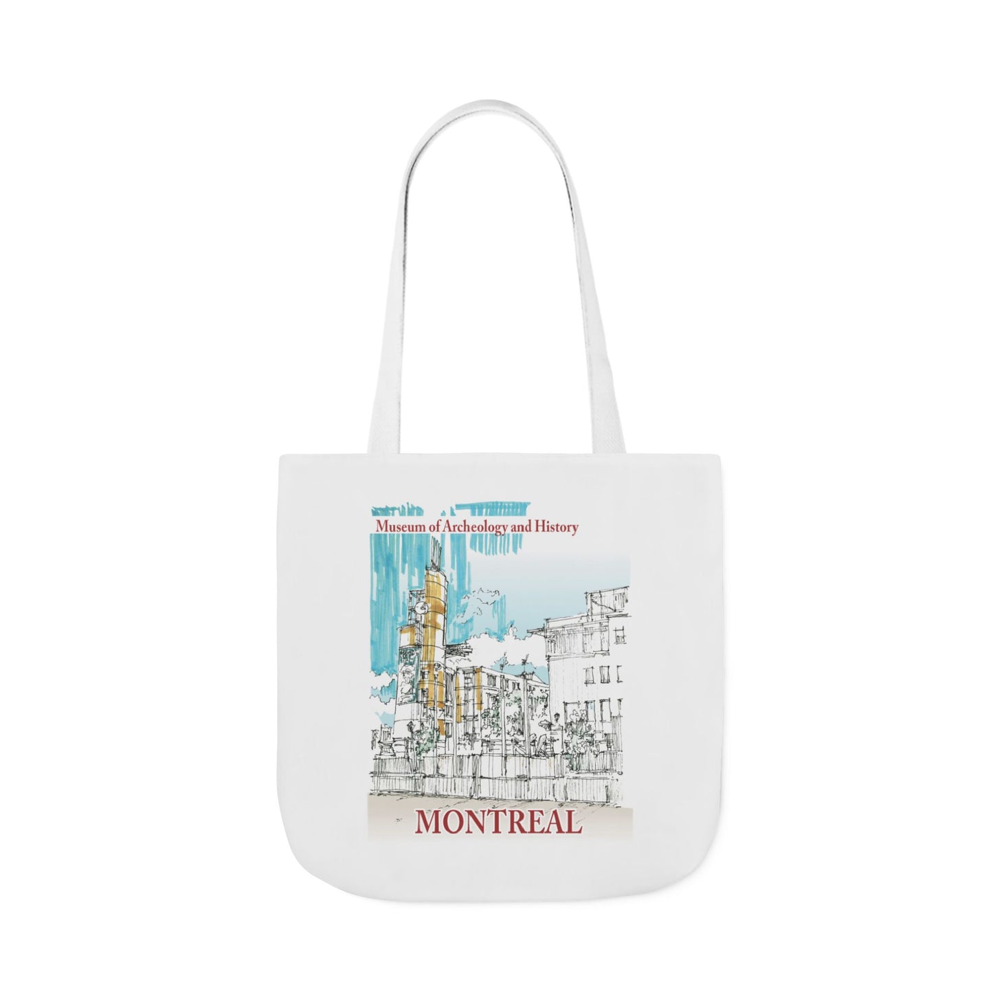 Montreal-inspired Tote Bag with 5-Color Straps