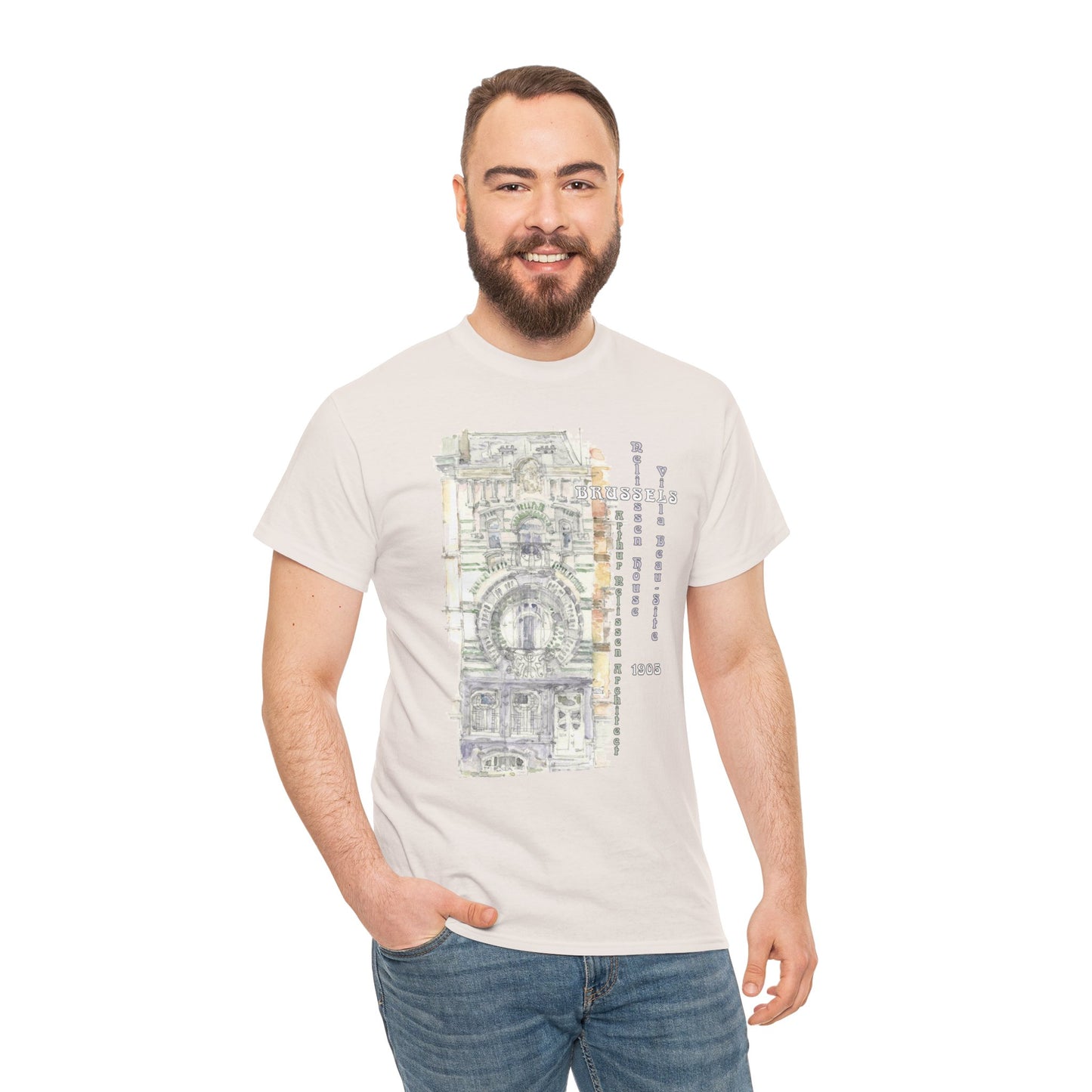 Brussel's Art-Nouveau-Inspired Unisex Crewneck T-shirt