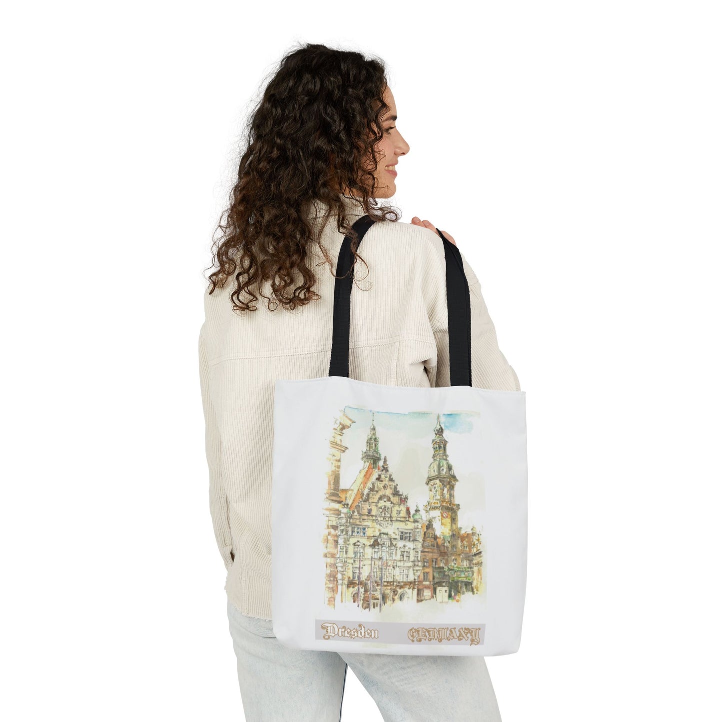 Dresden-inspired Tote Bag with 4-Color Straps