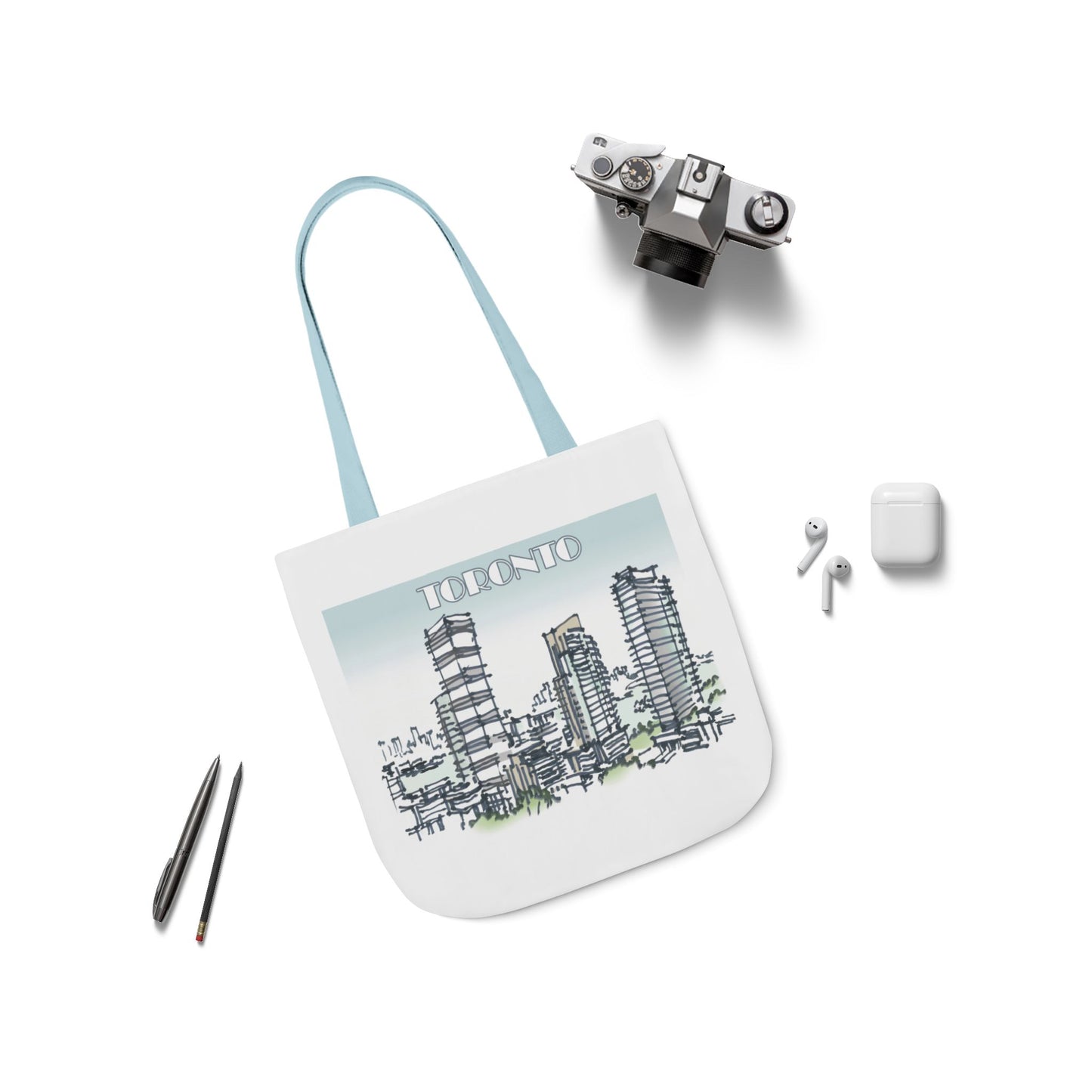 Toronto-inspired Tote Bag with 4-Color Straps